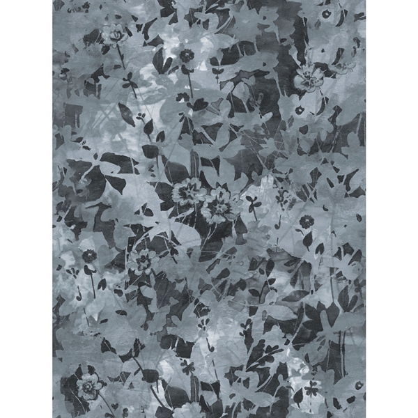 Picture of Wildflower Shadows Peel and Stick Wallpaper - Black