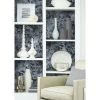 Picture of Wildflower Shadows Peel and Stick Wallpaper - Black