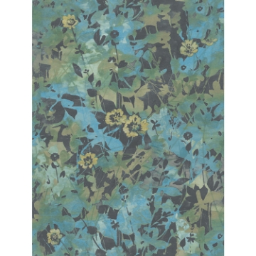 Picture of Wildflower Shadows Peel and Stick Wallpaper - Green