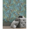 Picture of Wildflower Shadows Peel and Stick Wallpaper - Green