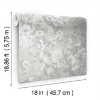 Picture of Wildflower Shadows Peel and Stick Wallpaper - Gray