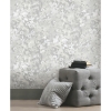 Picture of Wildflower Shadows Peel and Stick Wallpaper - Gray