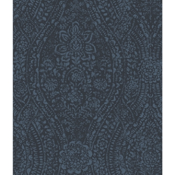 Picture of Ornate Ogee Peel and Stick Wallpaper - Blue