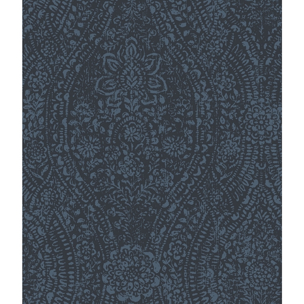 Picture of Ornate Ogee Peel and Stick Wallpaper - Blue