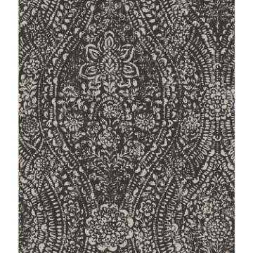 Picture of Ornate Ogee Peel and Stick Wallpaper - Black