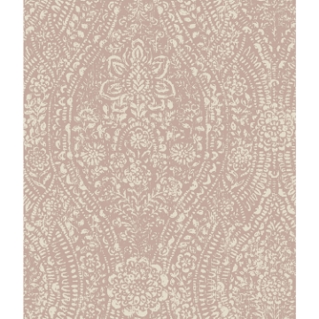 Picture of Ornate Ogee Peel and Stick Wallpaper - Pink