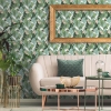 Picture of Hearts of Palm Peel and Stick Wallpaper - Turquoise