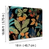 Picture of Funky Jungle Peel and Stick Wallpaper - Black