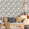 Picture of Funky Jungle Peel and Stick Wallpaper - White