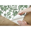 Picture of Vine Damask Peel and Stick Wallpaper - Green