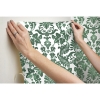 Picture of Vine Damask Peel and Stick Wallpaper - Green