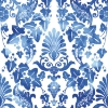 Picture of Vine Damask Peel and Stick Wallpaper - Blue