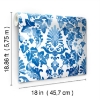 Picture of Vine Damask Peel and Stick Wallpaper - Blue