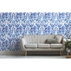 Picture of Vine Damask Peel and Stick Wallpaper - Blue