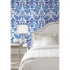 Picture of Vine Damask Peel and Stick Wallpaper - Blue