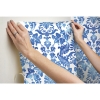 Picture of Vine Damask Peel and Stick Wallpaper - Blue