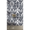 Picture of Vine Damask Peel and Stick Wallpaper - Black