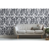 Picture of Vine Damask Peel and Stick Wallpaper - Black