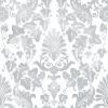 Picture of Vine Damask Peel and Stick Wallpaper - Grey