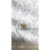 Picture of Vine Damask Peel and Stick Wallpaper - Grey