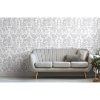 Picture of Vine Damask Peel and Stick Wallpaper - Grey