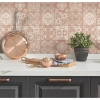 Picture of Marrakesh Tile Peel and Stick Wallpaper - Red