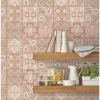 Picture of Marrakesh Tile Peel and Stick Wallpaper - Red