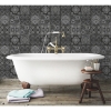 Picture of Marrakesh Tile Peel and Stick Wallpaper - Black