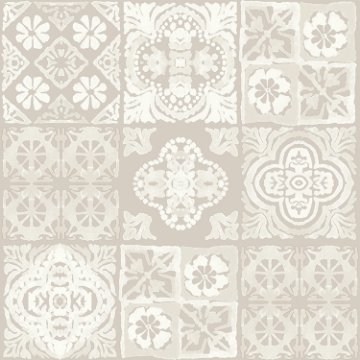 Picture of Marrakesh Tile Peel and Stick Wallpaper - Tan