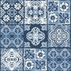 Picture of Marrakesh Tile Peel and Stick Wallpaper - Blue