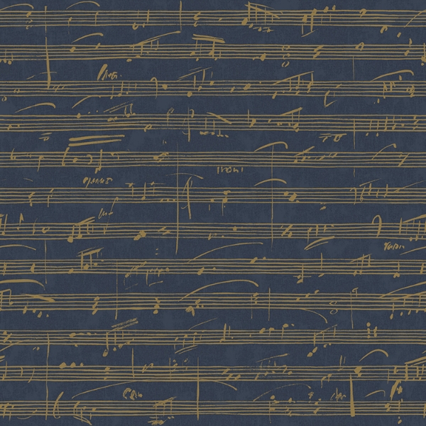 Picture of Melody Peel and Stick Wallpaper - Navy