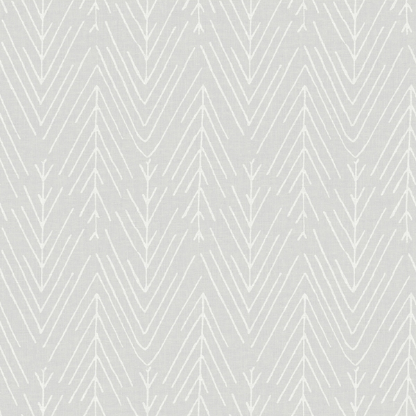 Picture of Twig Hygge Herringbone Peel and Stick Wallpaper - Grey