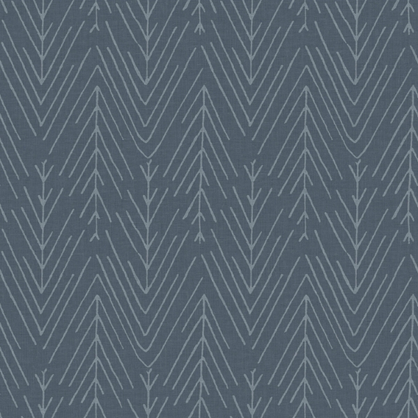 Picture of Twig Hygge Herringbone Peel and Stick Wallpaper - Navy