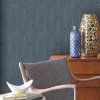 Picture of Twig Hygge Herringbone Peel and Stick Wallpaper - Navy