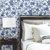 Picture of Watercolor Floral Peel and Stick Wallpaper - Blue