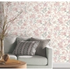 Picture of Watercolor Floral Peel and Stick Wallpaper - Light Pink