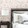 Picture of Watercolor Floral Peel and Stick Wallpaper - Light Pink