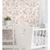 Picture of Watercolor Floral Peel and Stick Wallpaper - Light Pink