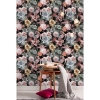 Picture of Vintage Floral Blooms Peel and Stick Wallpaper - Pink