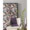 Picture of Vintage Floral Blooms Peel and Stick Wallpaper - Pink