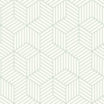 Picture of Striped Hexagon Peel and Stick Wallpaper - Green