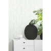 Picture of Striped Hexagon Peel and Stick Wallpaper - Green