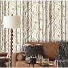 Picture of Trees Peel and Stick Wallpaper - Brown