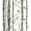 Picture of Trees Peel and Stick Wallpaper - Grey