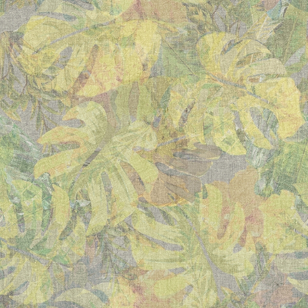 Picture of Jungle Leaf Canopy Peel and Stick Wallpaper - Yellow