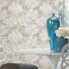 Picture of Jungle Leaf Canopy Peel and Stick Wallpaper - White