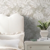 Picture of Jungle Leaf Canopy Peel and Stick Wallpaper - White