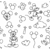 Picture of Disney Mickey Mouse Line Art Peel and Stick Wallpaper - Black