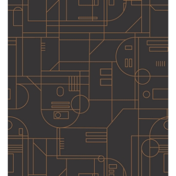 Picture of Star Wars R2D2 Geometric Peel and Stick Wallpaper - Black