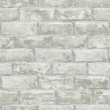 Picture of Brick Peel and Stick Wallpaper - Dusty Grey